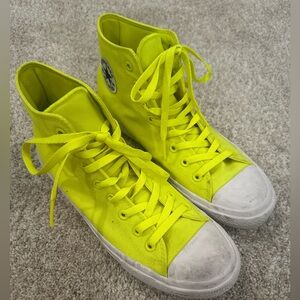 Bright Yellow High-Top Converse